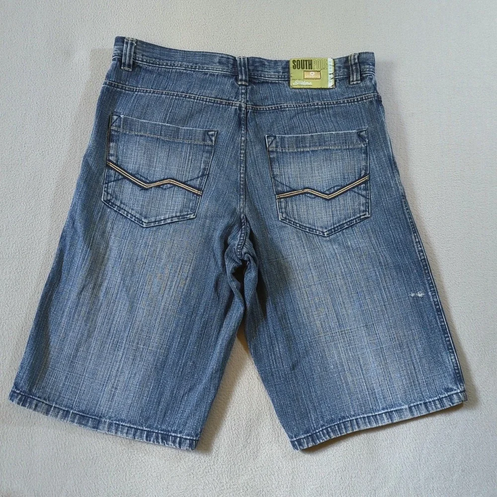 Southpole Denim Shorts Mens 40 Blue Baggy Y2K Streetwear Long Jorts